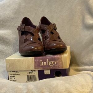 Indigo by Clarks Sylvie show with 3 in heel. Brown leather